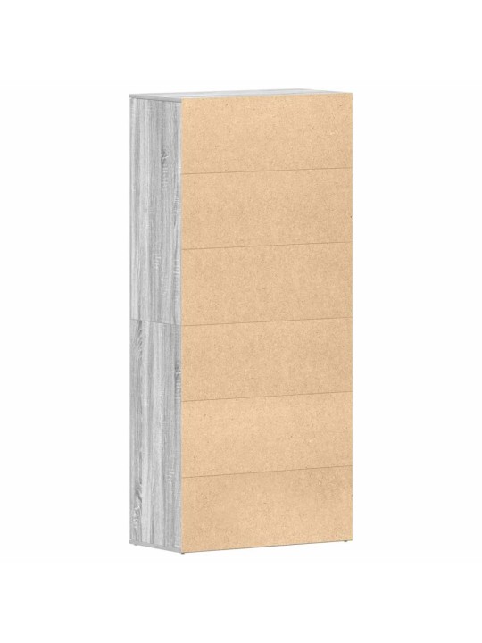 Apavu skapis pelēka 80 x 39 x 180 cm inženierijas koks