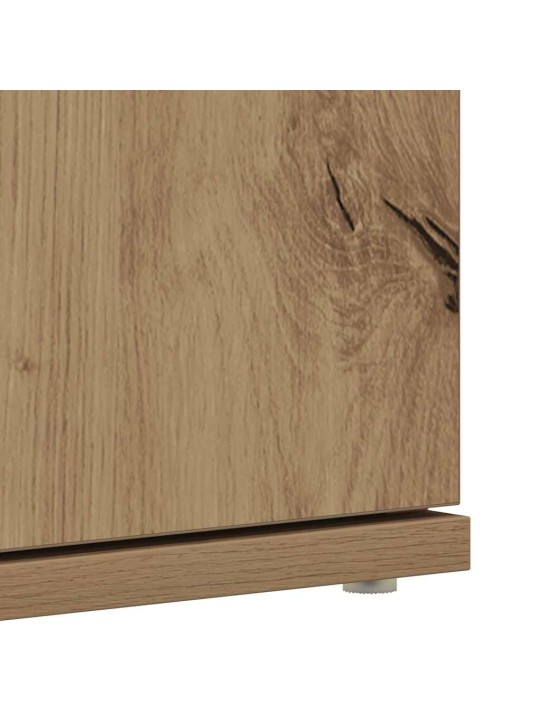 Apavu skapis ar durvīm brūna 80 x 39 x 180 cm inženierijas koks