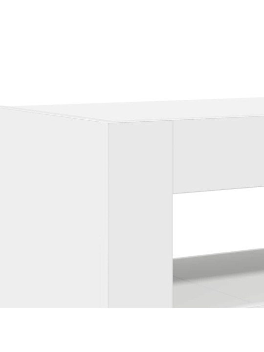 Puse balts 116 x 30 x 75 cm inženierijas koks