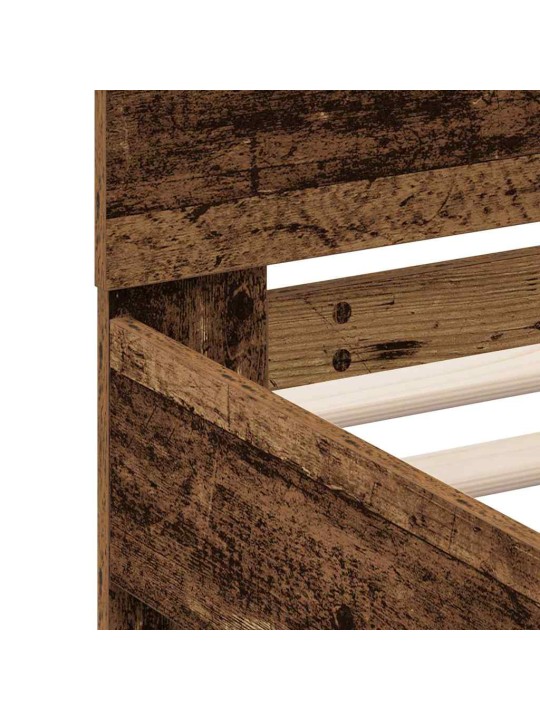 Gultas rāmis vecs koks 200 x 200 cm inženierijas koks