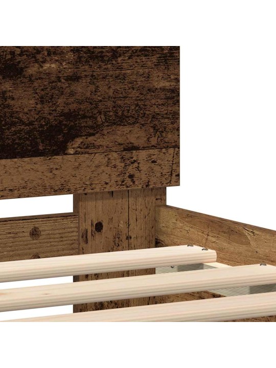 Gultas rāmis vecs koks 200 x 200 cm inženierijas koks
