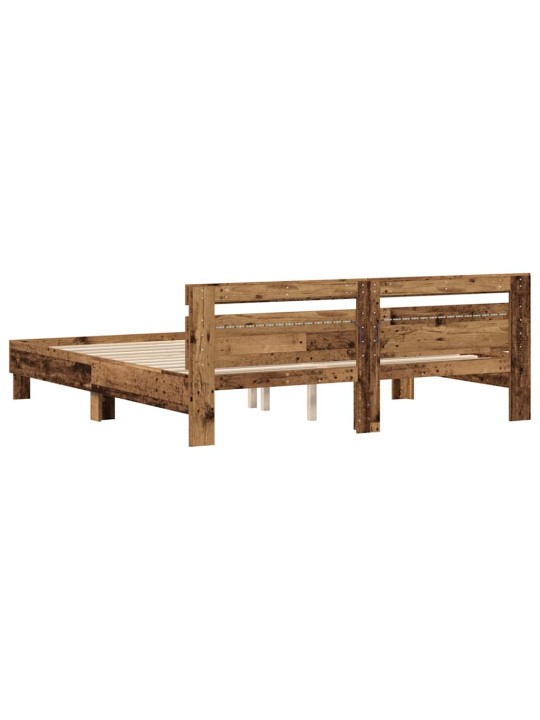 Gultas rāmis vecs koks 200 x 200 cm inženierijas koks