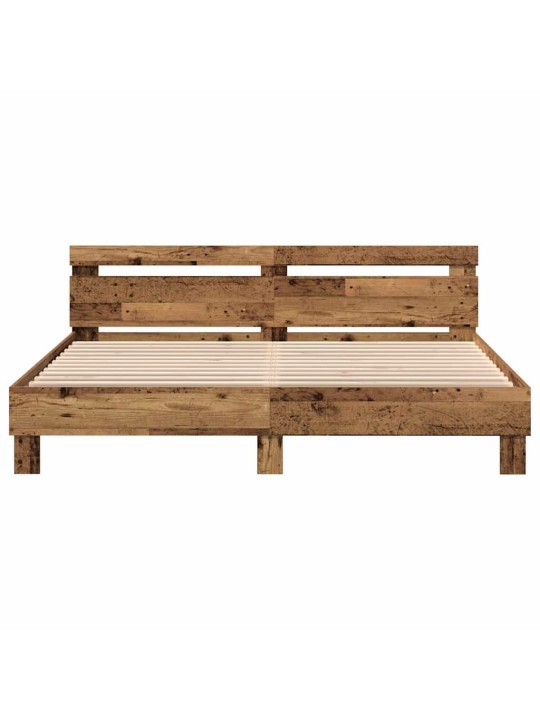 Gultas rāmis vecs koks 200 x 200 cm inženierijas koks