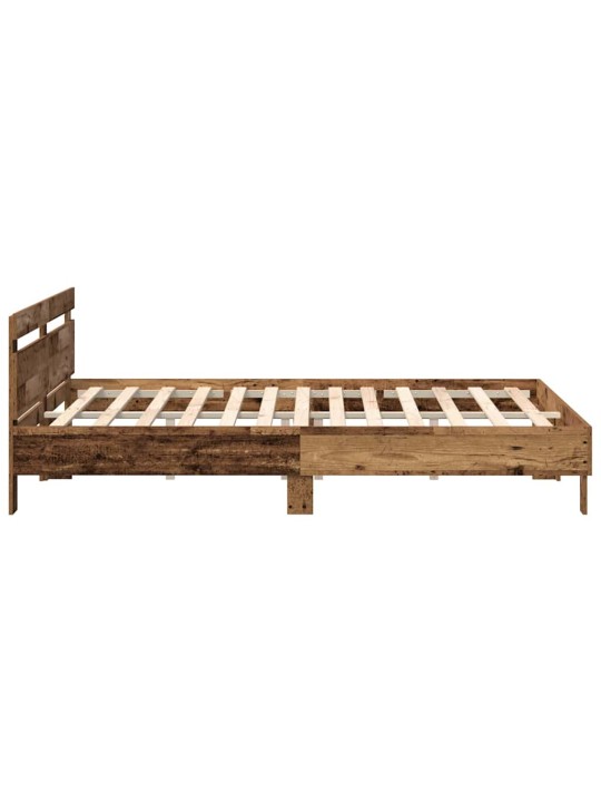 Gultas rāmis vecs koks 200 x 200 cm inženierijas koks