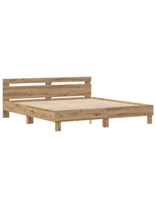 Gultas rāmis amatnieku ozola 200 x 200 cm inženierijas koks