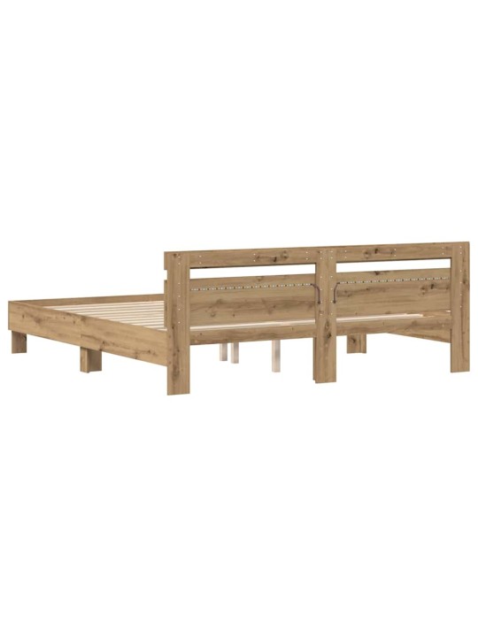 Gultas rāmis amatnieku ozola 200 x 200 cm inženierijas koks