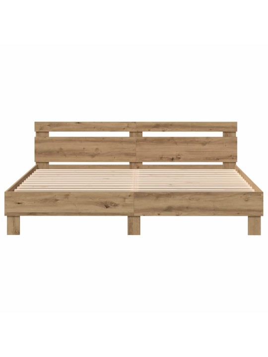 Gultas rāmis amatnieku ozola 200 x 200 cm inženierijas koks