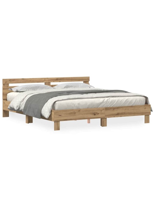 Gultas rāmis amatnieku ozola 200 x 200 cm inženierijas koks