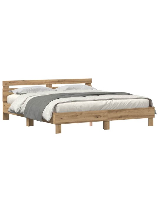Gultas rāmis amatnieku ozola 200 x 200 cm inženierijas koks