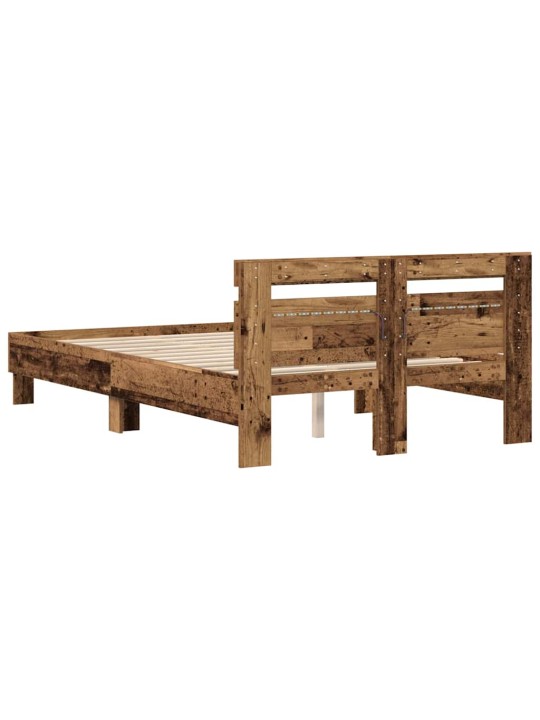 Gultas rāmis vecs koks 120 x 190 cm inženierijas koks