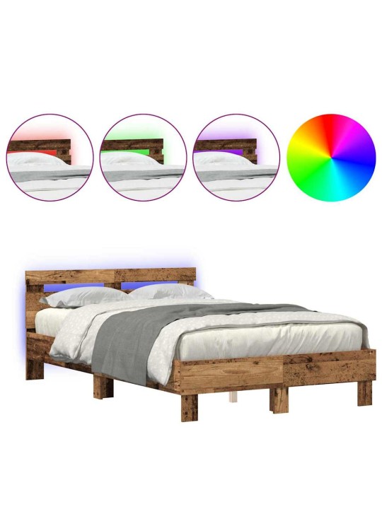 Gultas rāmis vecs koks 120 x 190 cm inženierijas koks