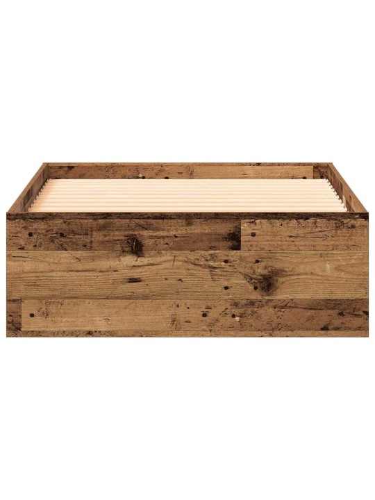 Gultas rāmis ar atvilktnēm ar atvilktni vecs koks 100 x 200 cm