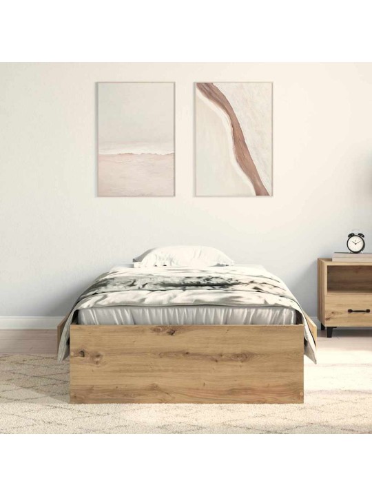 Gultas rāmis ar atvilktnēm amatnieku ozola 100 x 200 cm