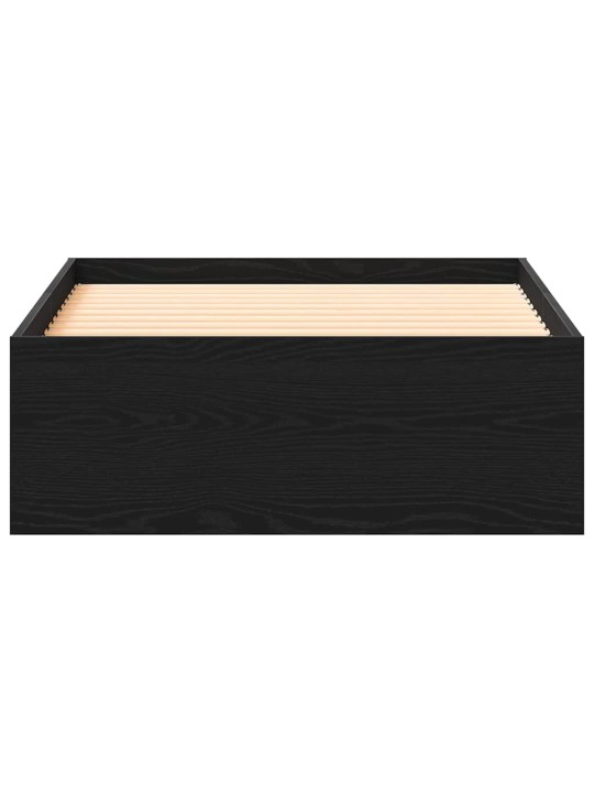 Gultas rāmis ar atvilktnēm melns ozols 100 x 200 cm