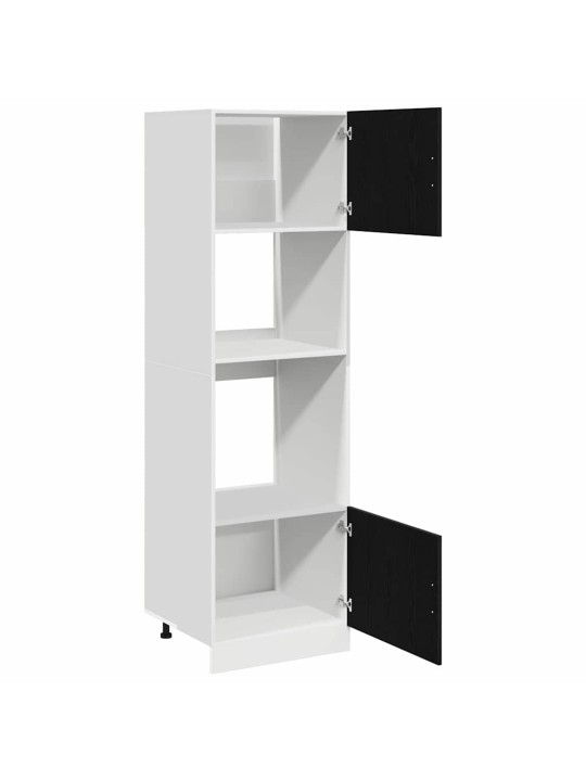 Mikroviļņu skapis ar plauktu melns ozols 60 x 57 x 207 cm