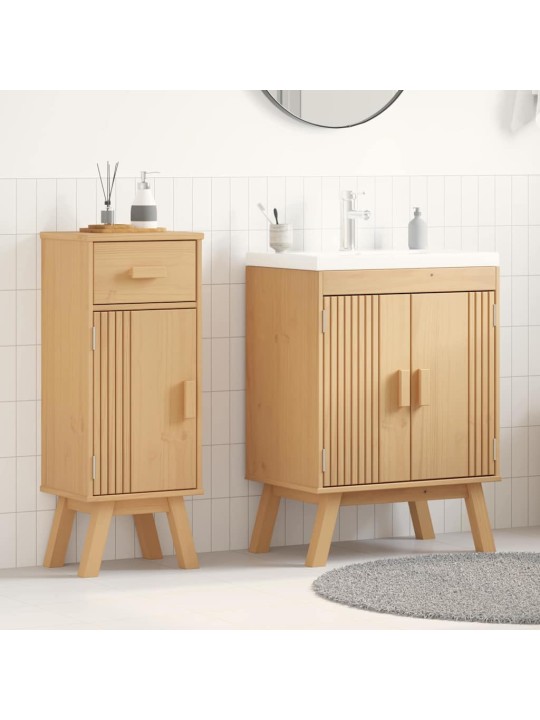 Vannasistabas mēbeļu komplekts 2 pcs brūna 114 x 43 x 73.5 cm