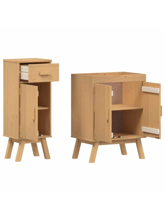 Vannasistabas mēbeļu komplekts 2 pcs brūna 114 x 43 x 73.5 cm