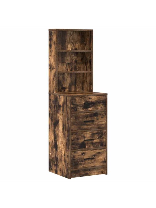 Dressing galds 3 pcs brūna 40 x 41 x 135 cm inženierijas koks