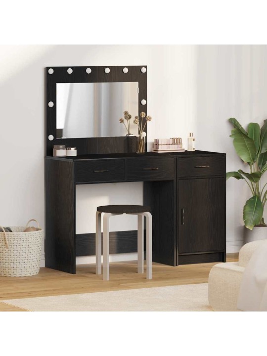 Dressing galds 2 pcs melna 40 x 41 x 75 cm inženierijas koks