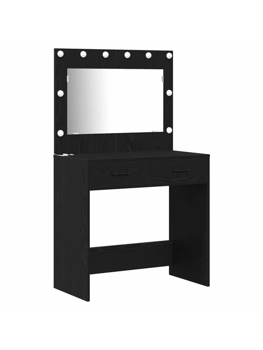 Dressing galds 2 pcs melna 40 x 41 x 75 cm inženierijas koks
