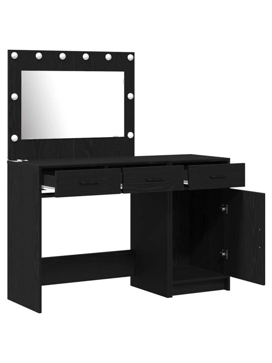 Dressing galds 2 pcs melna 40 x 41 x 75 cm inženierijas koks