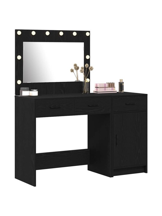 Dressing galds 2 pcs melna 40 x 41 x 75 cm inženierijas koks