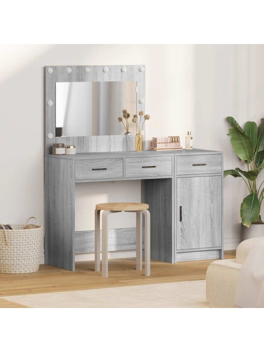 Dressing galds 2 pcs pelēka 40 x 41 x 75 cm inženierijas koks