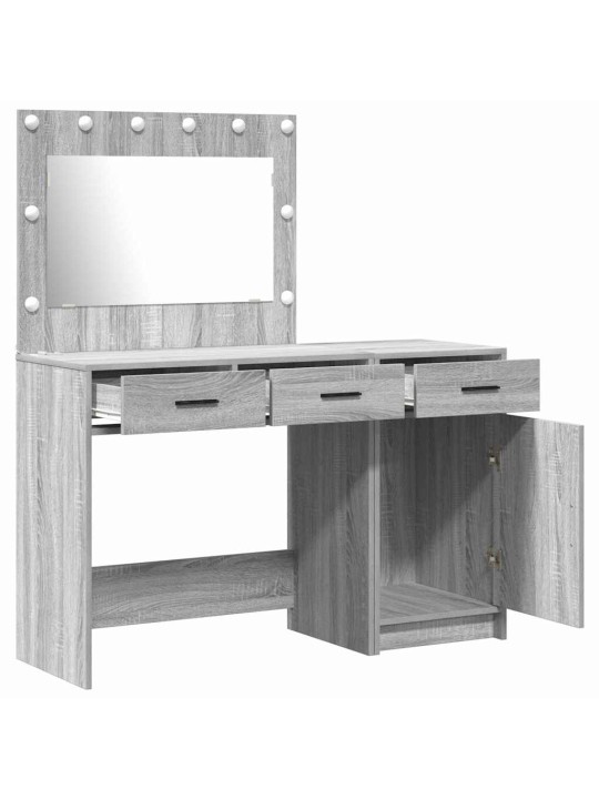 Dressing galds 2 pcs pelēka 40 x 41 x 75 cm inženierijas koks
