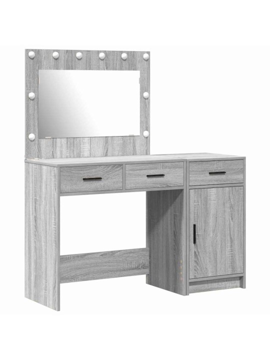 Dressing galds 2 pcs pelēka 40 x 41 x 75 cm inženierijas koks