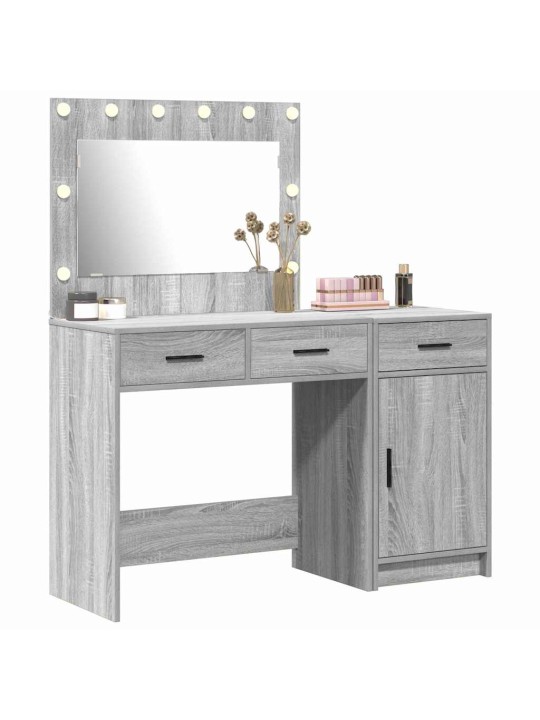 Dressing galds 2 pcs pelēka 40 x 41 x 75 cm inženierijas koks