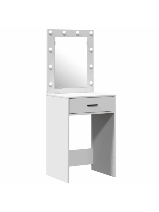 Dressing galds 2 pcs balts 50 x 41 x 135 cm inženierijas koks