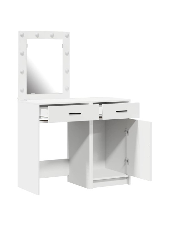 Dressing galds 2 pcs balts 50 x 41 x 135 cm inženierijas koks