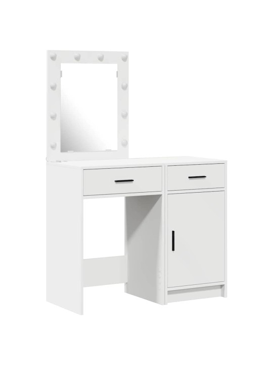 Dressing galds 2 pcs balts 50 x 41 x 135 cm inženierijas koks