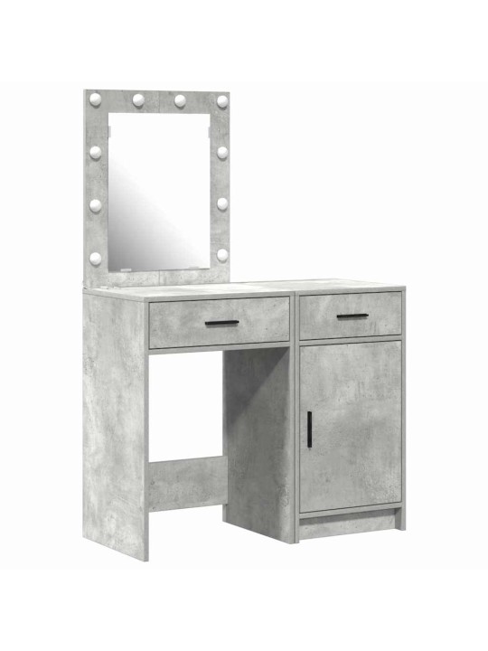 Dressing galds 2 pcs pelēka 50 x 41 x 135 cm inženierijas koks
