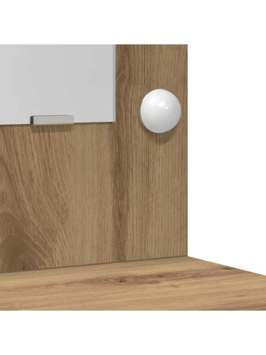 Dressing galds 2 pcs brūna 50 x 41 x 135 cm inženierijas koks