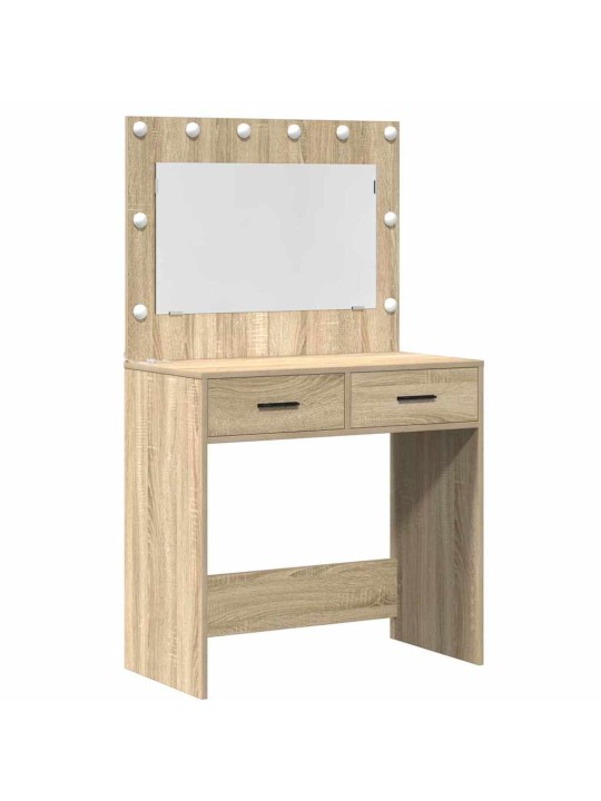 Dressing galds 3 pcs brūna 40 x 41 x 75 cm inženierijas koks