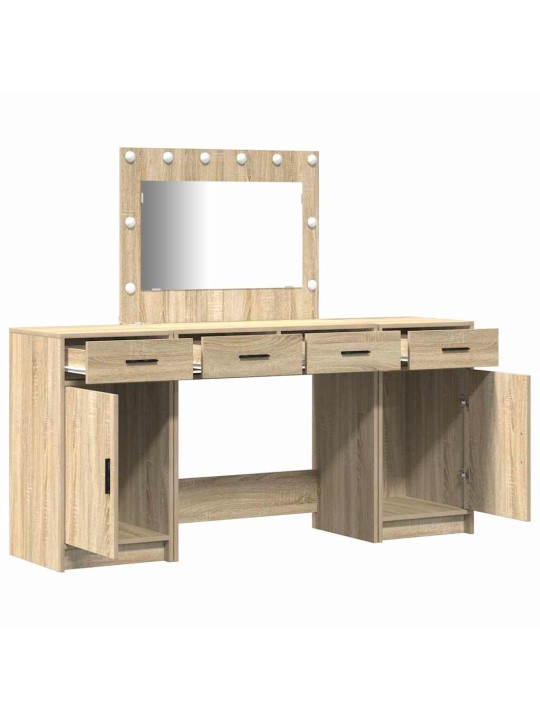 Dressing galds 3 pcs brūna 40 x 41 x 75 cm inženierijas koks