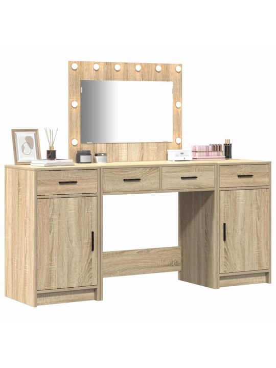 Dressing galds 3 pcs brūna 40 x 41 x 75 cm inženierijas koks