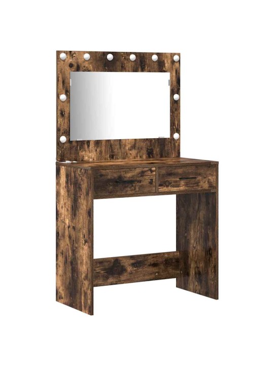 Dressing galds 3 pcs brūna 40 x 41 x 75 cm inženierijas koks