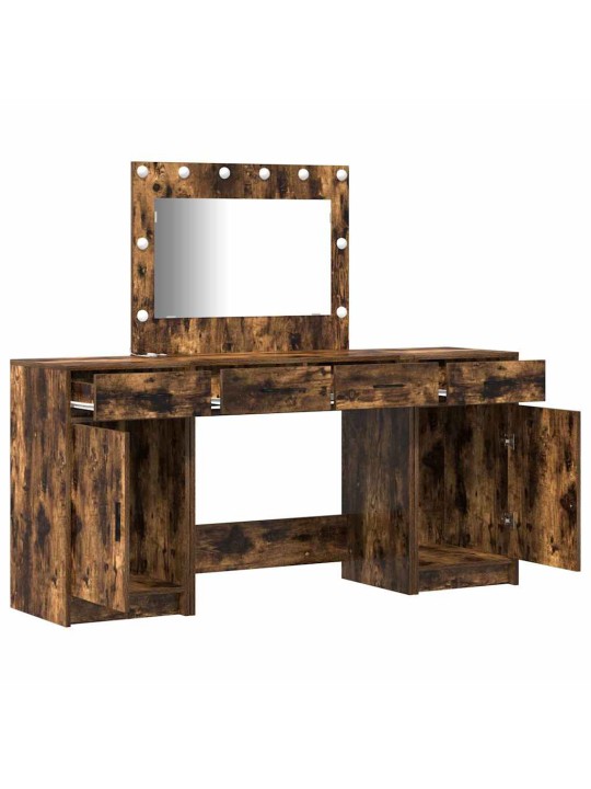 Dressing galds 3 pcs brūna 40 x 41 x 75 cm inženierijas koks