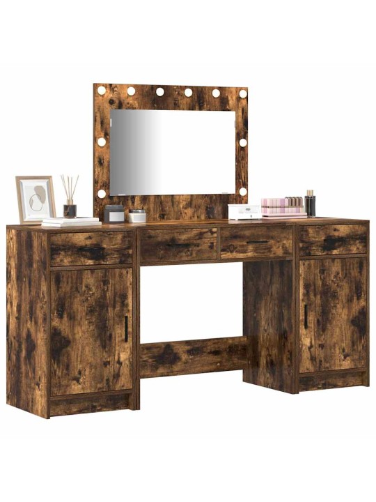 Dressing galds 3 pcs brūna 40 x 41 x 75 cm inženierijas koks