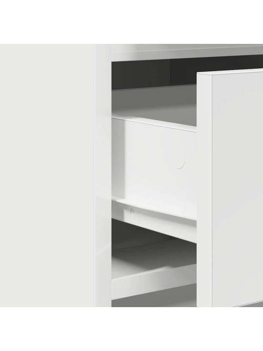 Dressing galds 3 pcs balts 50 x 41 x 135 cm inženierijas koks