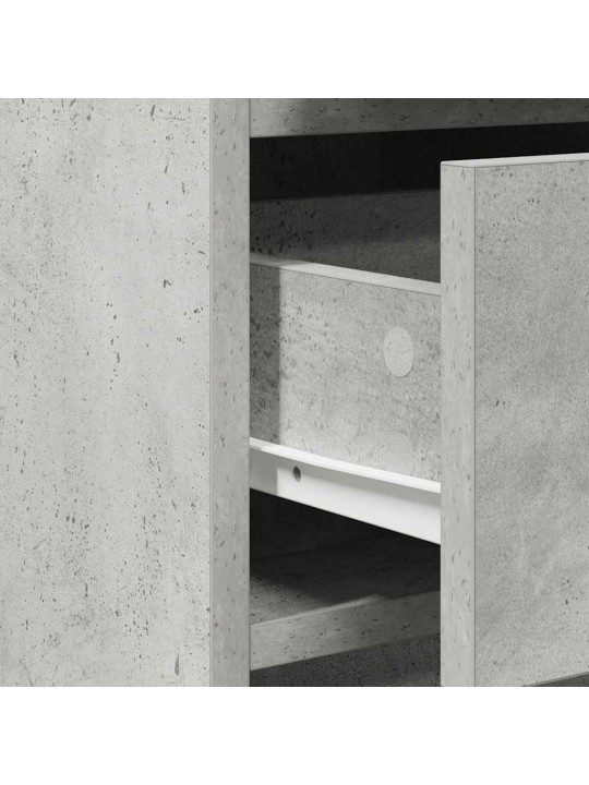 Dressing galds 3 pcs pelēka 50 x 41 x 135 cm inženierijas koks