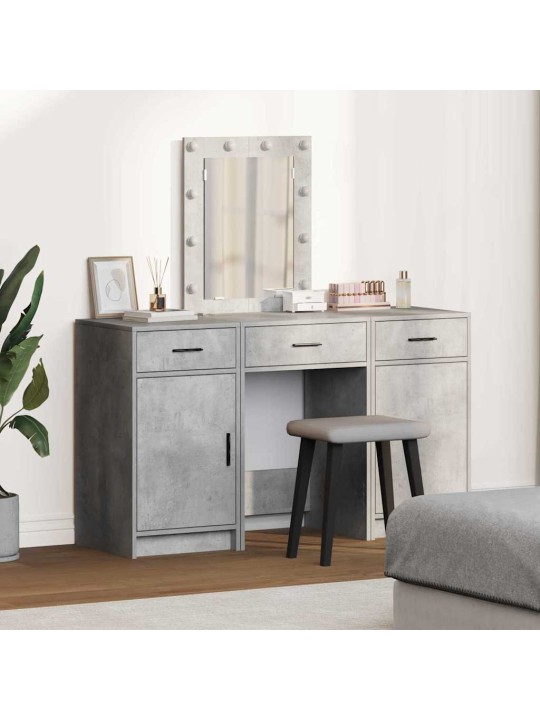 Dressing galds 3 pcs pelēka 50 x 41 x 135 cm inženierijas koks