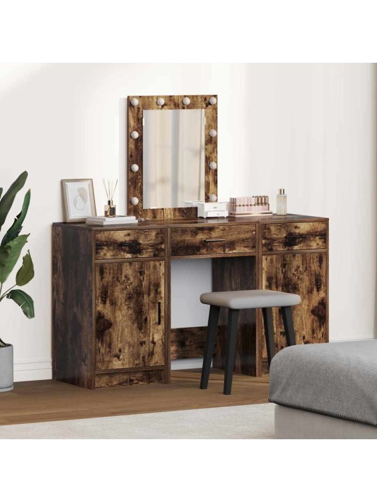 Dressing galds 3 pcs brūna 50 x 41 x 135 cm inženierijas koks