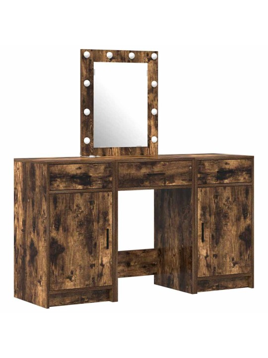 Dressing galds 3 pcs brūna 50 x 41 x 135 cm inženierijas koks