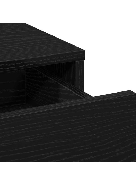 Dressing galds 2 pcs melna 78.5 x 41 x 135 cm inženierijas koks