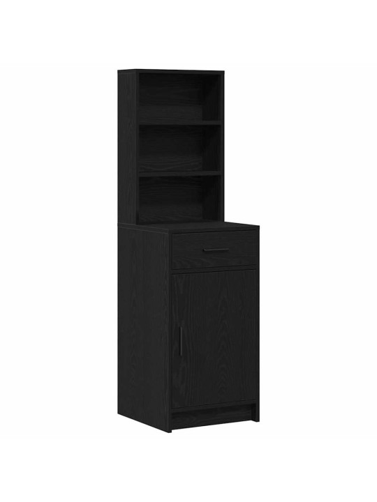 Dressing galds 2 pcs melna 78.5 x 41 x 135 cm inženierijas koks