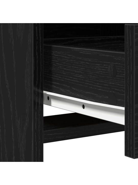 Tualetes galda komplekts 3 pcs melns ozols 50 x 41 x 135 cm