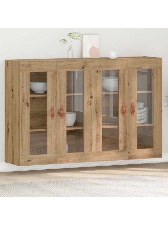 Sienas skapis 2 pcs amatnieku ozola 69.5 x 34 x 90 cm